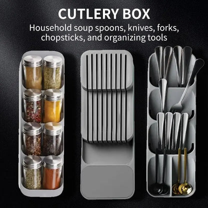 Kitchen Drawer Organizer Tray for Cutlery & Utensils