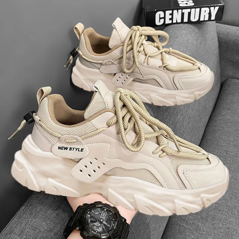 Men's Breathable Chunky Sneakers | Thick Sole Running Shoes