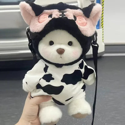 Teddy Bear Plush Toy with Changeable Outfits – Cute Stuffed Animal Doll