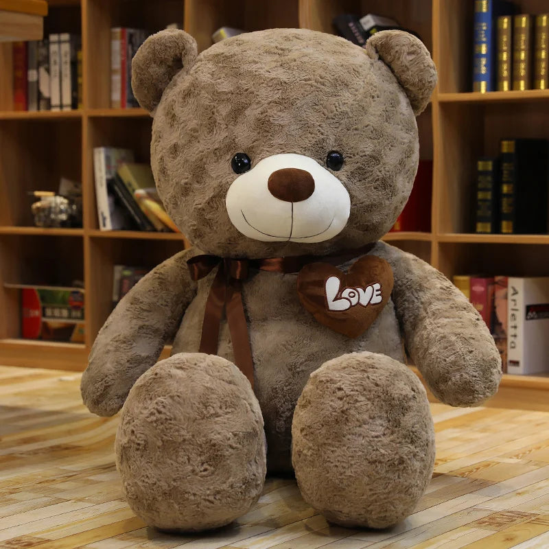 Teddy Bear Love Plush Pillow – Soft Stuffed Animal Gift 23.6in