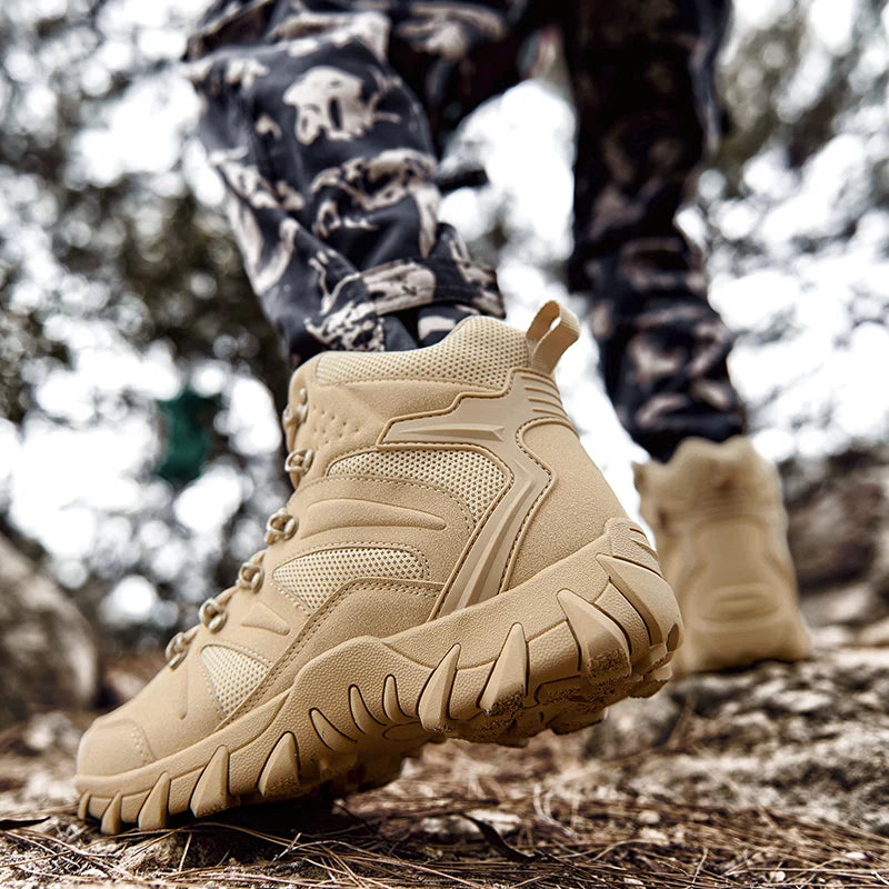 Men's Tactical Combat Boots – Outdoor Hiking & Training Shoes