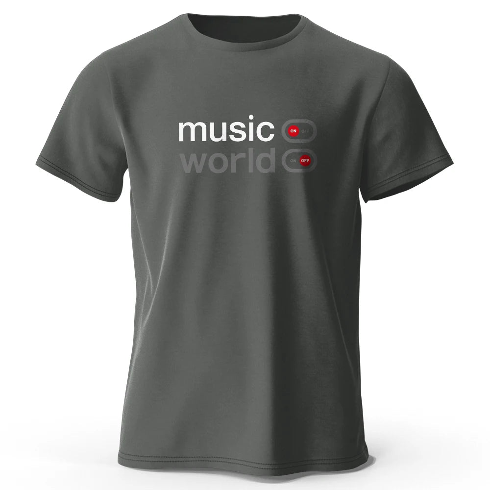 Music World Graphic T Shirt Oversized Cotton Unisex Tee