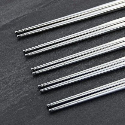 Reusable Stainless Steel Chopsticks – Non-Slip, Multi-Pack