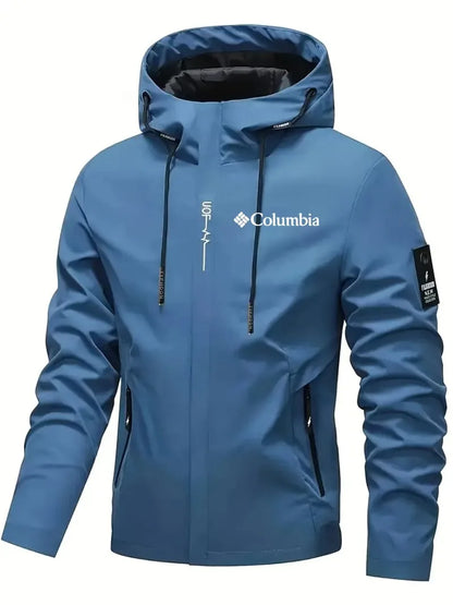Men's Waterproof Hooded Jacket – Lightweight Windproof Outdoor Rain Coat