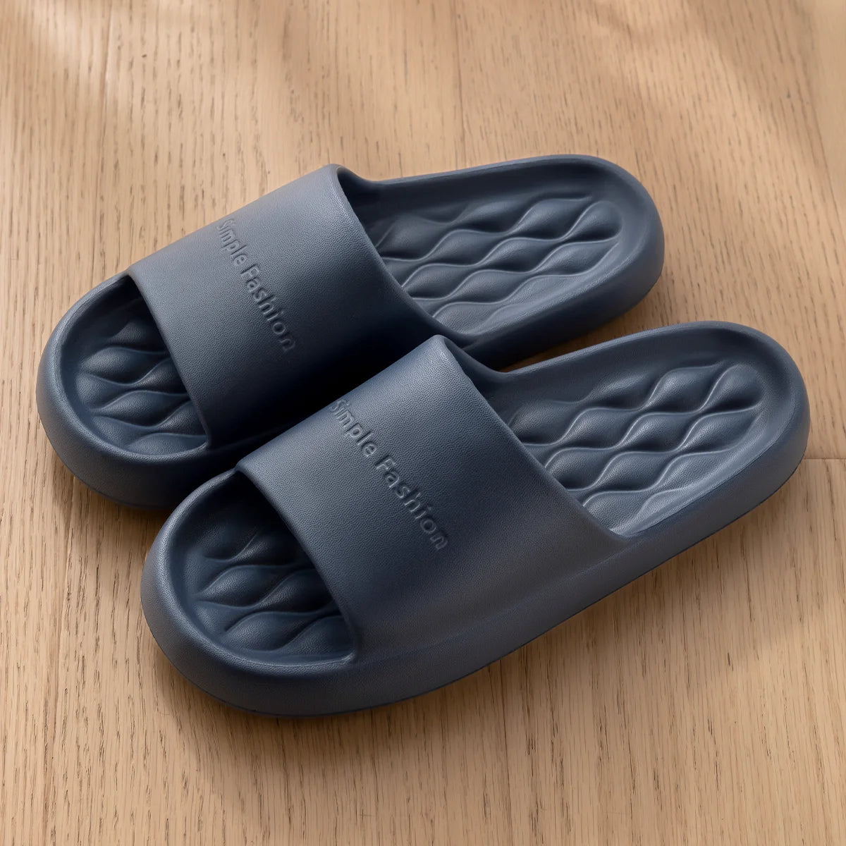 Men Trend Summer Slippers Soft Non-Slip Sole Cloud Sandals Home Beach Indoor Outdoor - Soft