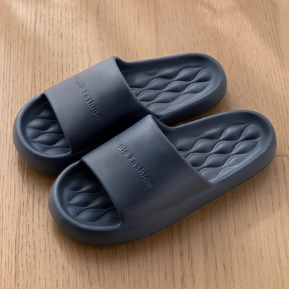 Men Trend Summer Slippers Soft Non-Slip Sole Cloud Sandals Home Beach Indoor Outdoor - Soft