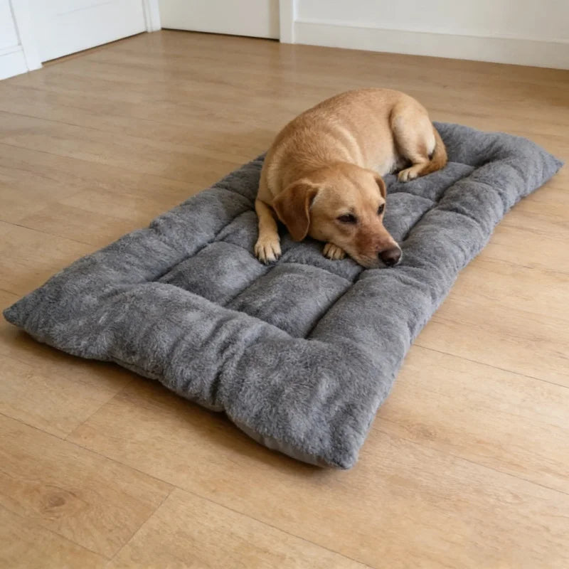 Plush Dog Bed Mat – Thick Soft Crate Pad for Small to Large Pets