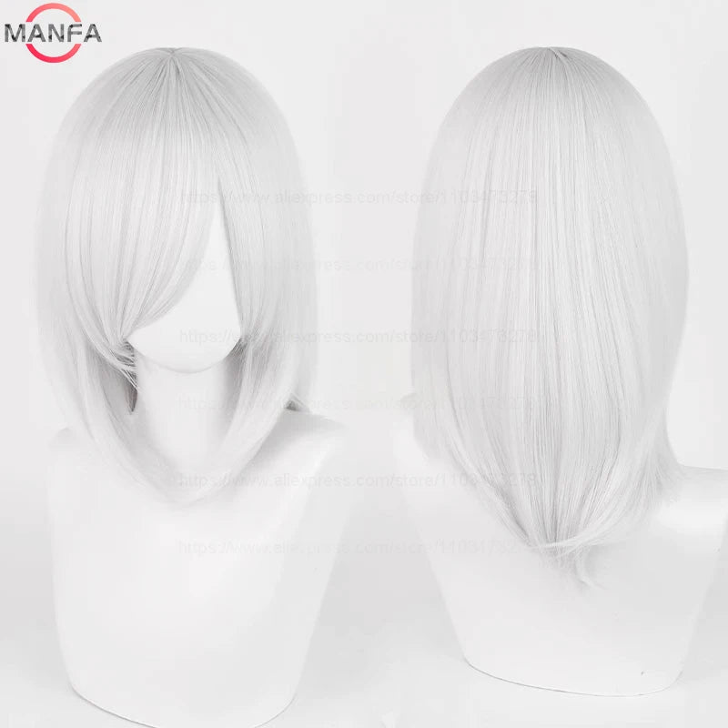 Anime Cosplay Wig - 40cm Medium Straight Wig with Bangs