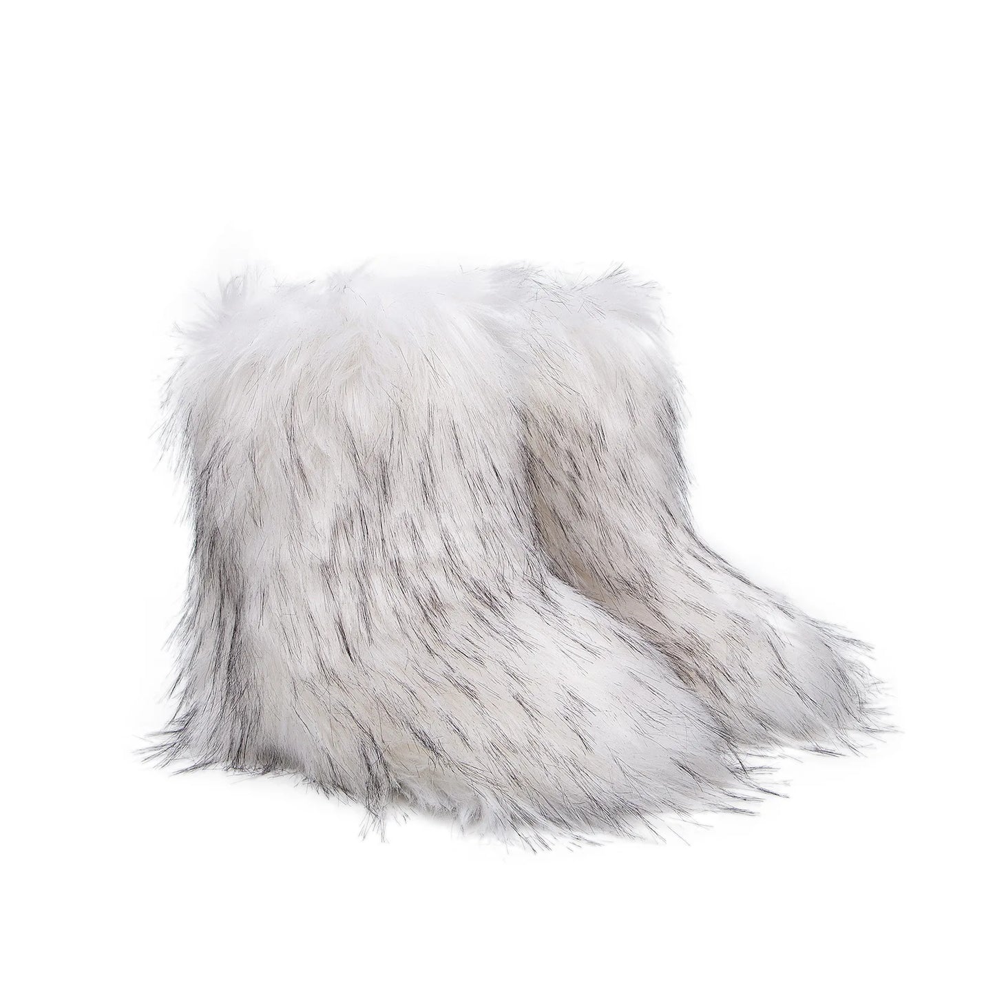 Faux Fur Snow Boots for Women – Fluffy Plush Winter Footwear