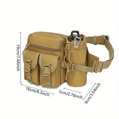 Tactical Waist Pack with Water Bottle Holder – Men's Outdoor Fanny Pack