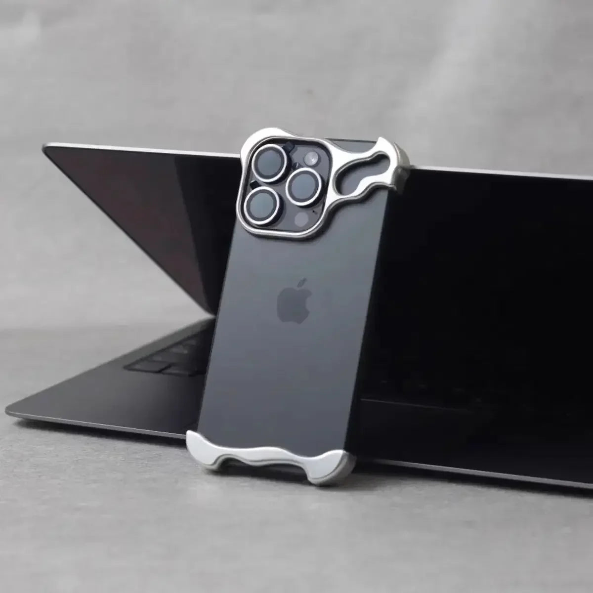 Irregular Metal Bumper Phone Case Iphone Air 13 14 15 16 17 18 Pro Max Plus Lens Film Protect Bare