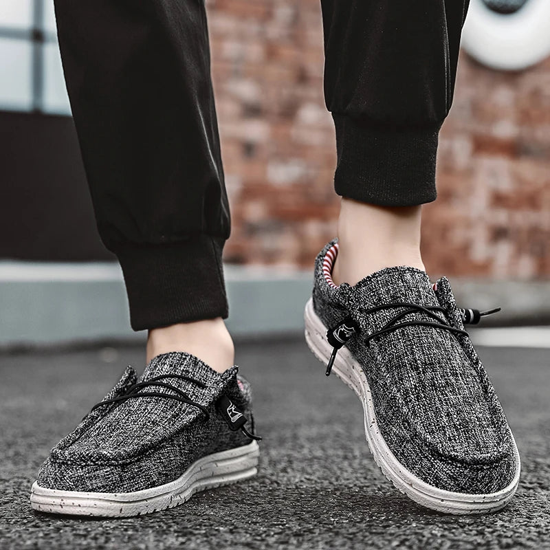 Men's Canvas Loafers | Breathable Casual Slip-On Walking Shoes