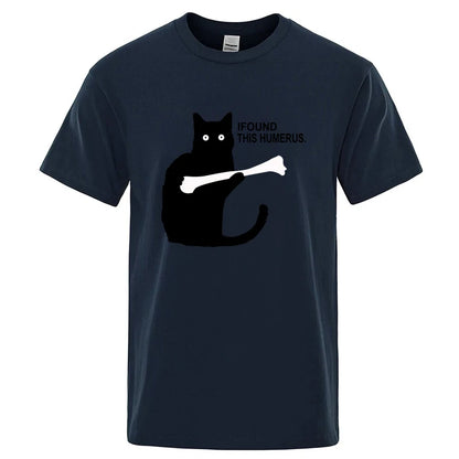 Funny Cat Graphic T Shirt Cotton Blend Casual Tee