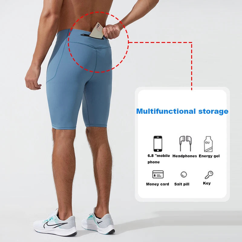 Men's Compression Shorts – Quick-Dry Bodybuilding Tights