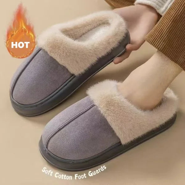 Plush Winter House Slippers – Warm Non-Slip Indoor Shoes