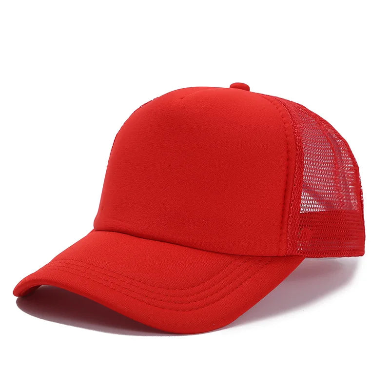 Custom Logo Mesh Trucker Hat – 5-Panel Snapback Baseball Cap for Men & Women