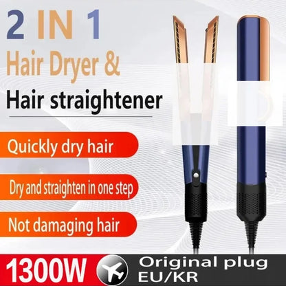 2-in-1 Hair Dryer & Straightener with Negative Ion Technology