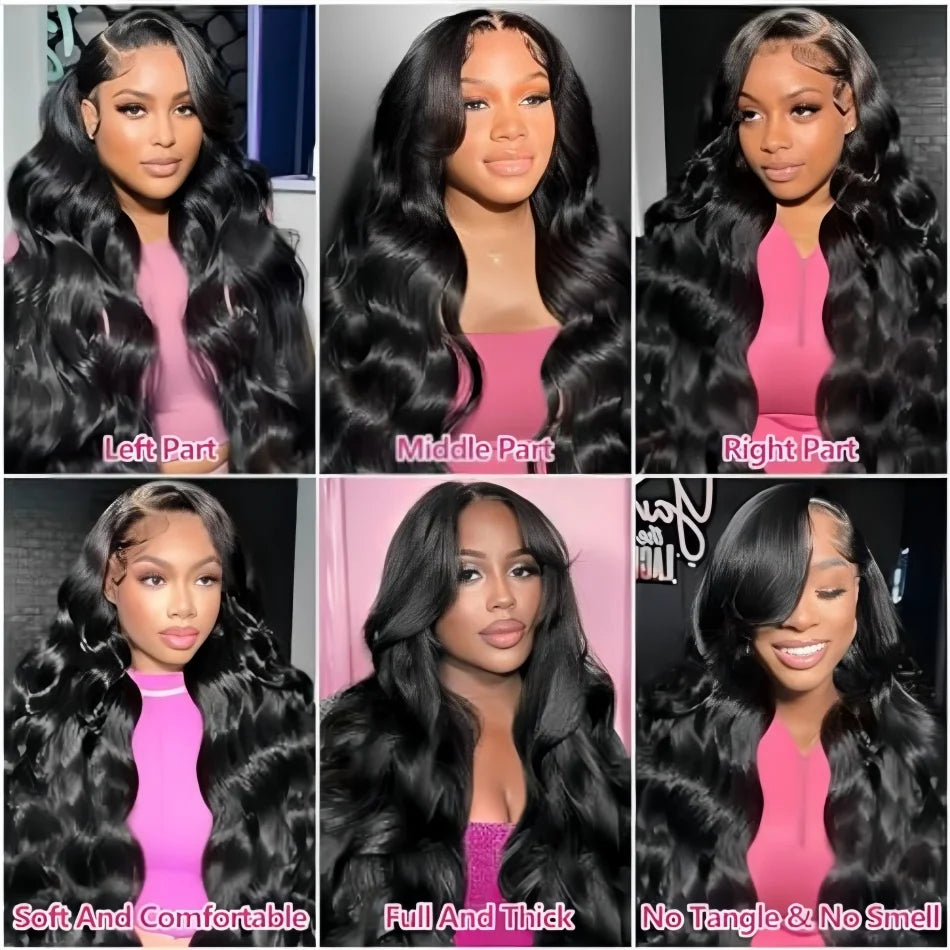 Boby Wave Human Hair Wigs 13x6 Hd Transparent Lace Front Wig 13x4 Women Brazilian Virgin Frontal 250