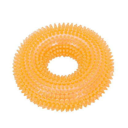 Squeaky Dog Chew Ring Toy – Bite-Resistant Teeth Cleaner