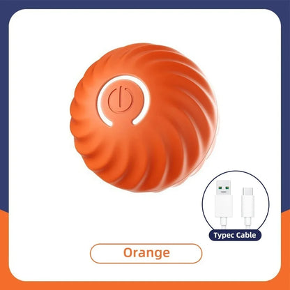 Interactive Smart Pet Toy Ball – Auto Rolling, RGB Lights, USB Rechargeable for Dogs & Cats