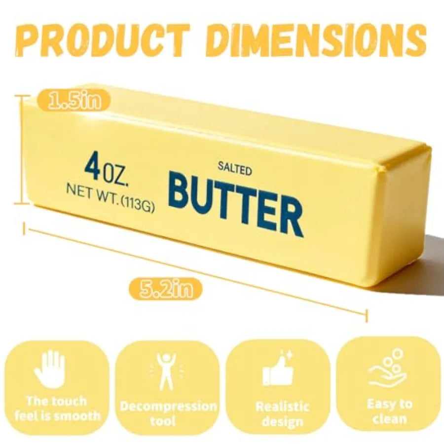 Butter Squeeze Stress Ball – Slow Rebound Squishy Toy