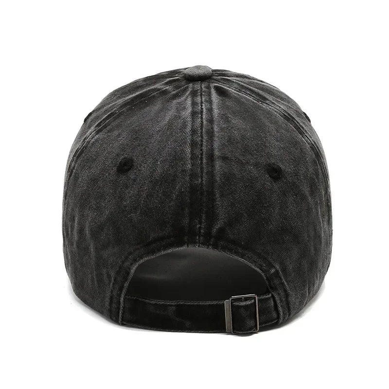 Cotton Baseball Cap – Vintage Washed Snapback Hat Unisex