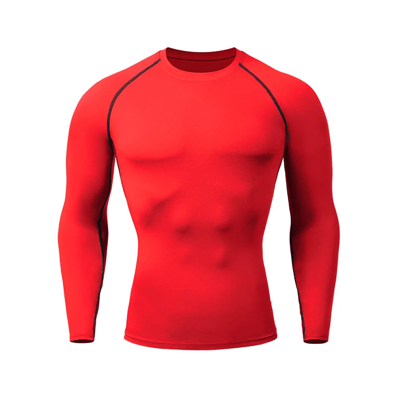 Men's Compression Shirt – Long Sleeve Rashguard for Gym & Sports