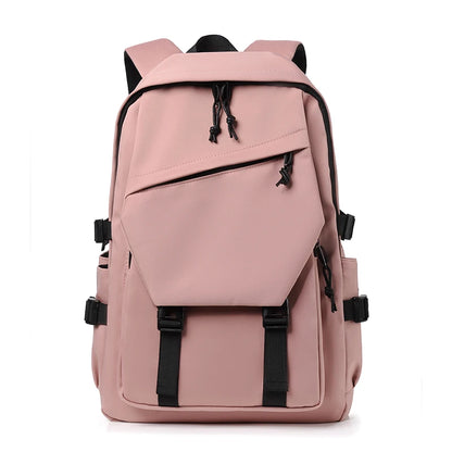 Travel Backpack 15" – Large Capacity Solid Color Daypack