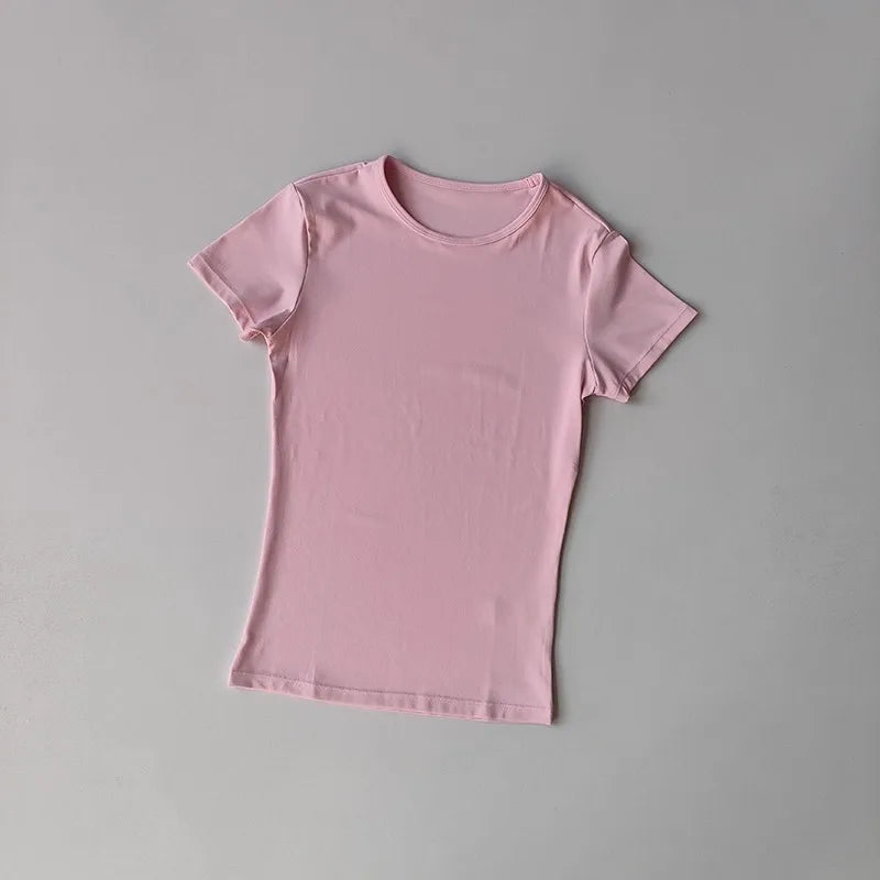 Women's Quick Dry Workout T-Shirt Slim Fit Yoga Top