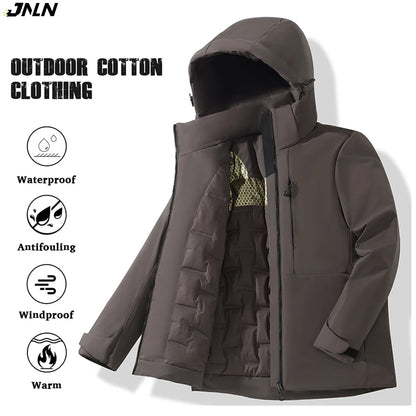 Unisex Waterproof Fleece Windbreaker Jacket for Hiking & Camping
