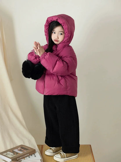 Kids Winter Puffer Down Coat – Warm Hooded Jacket for Boys & Girls