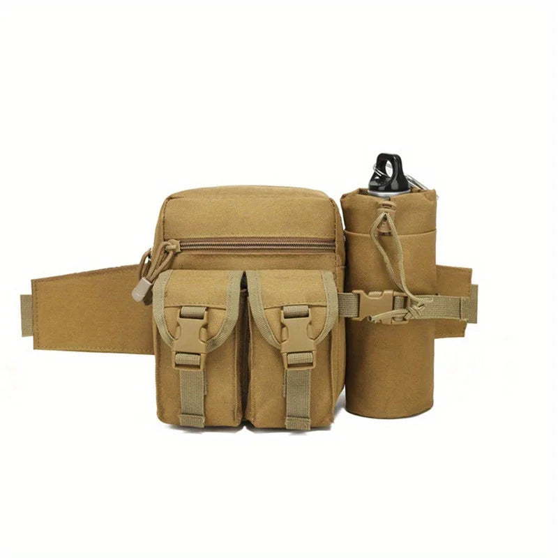 Tactical Waist Pack with Water Bottle Holder – Men's Outdoor Fanny Pack