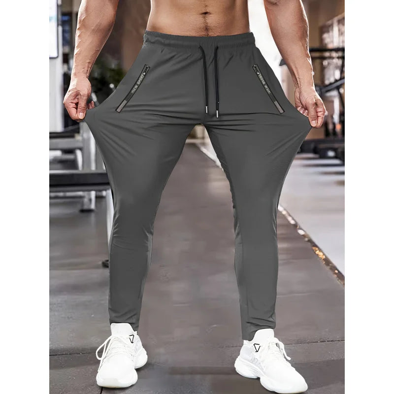 Men's Slim Fit Jogger Pants with Zip Pockets – Plus Size