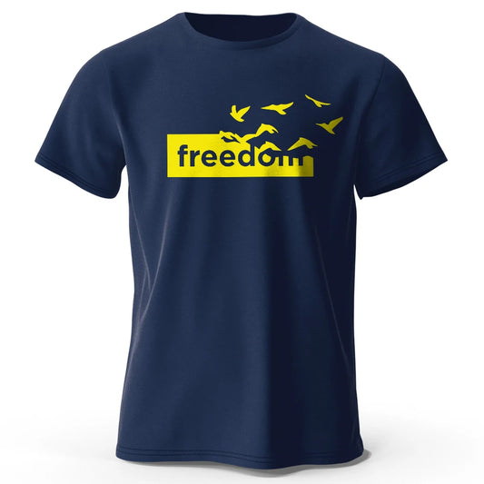 Freedom Letter Graphic T Shirt Oversized Cotton Tee