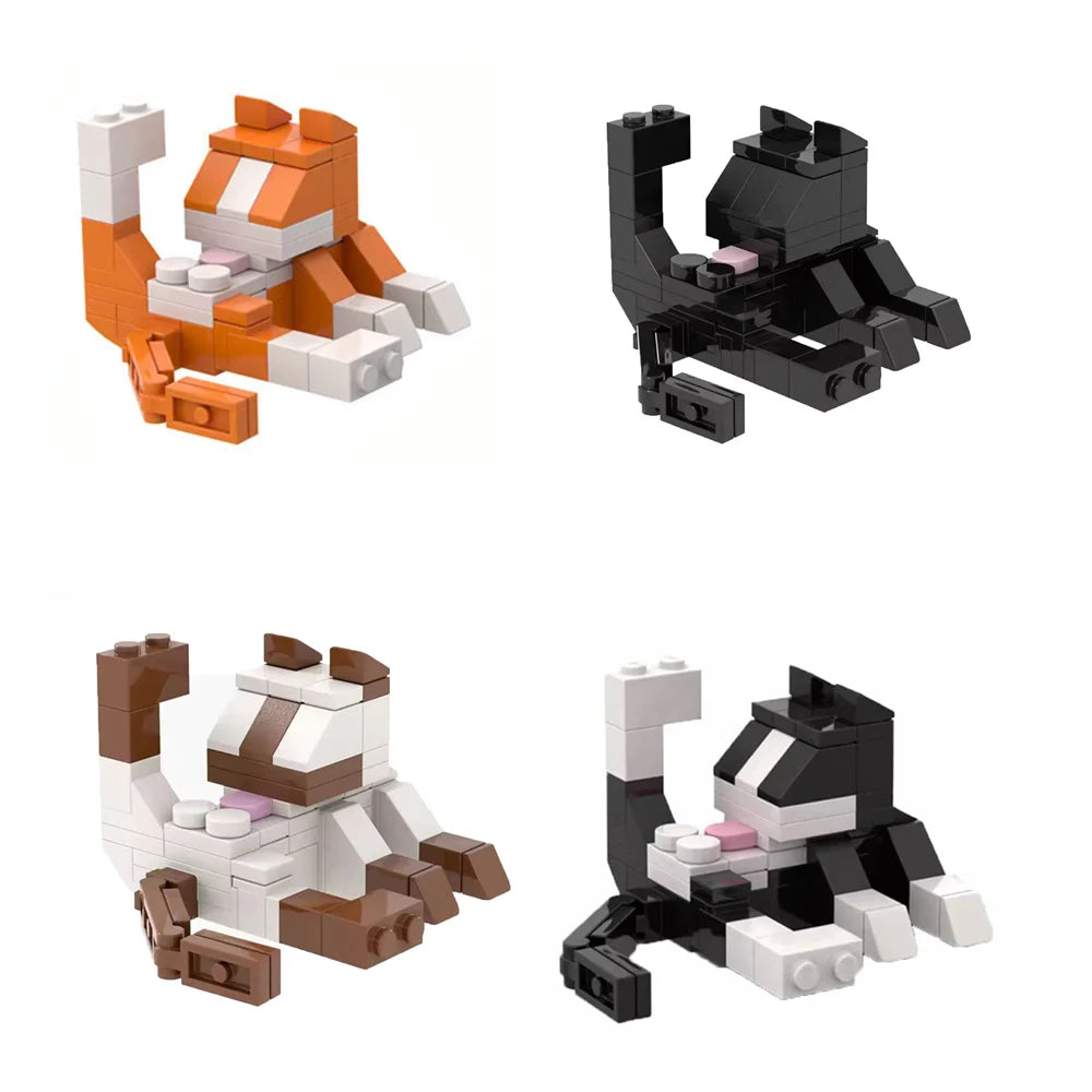 MOC City Cat Animal Series Building Blocks – Kids Educational Toy Set