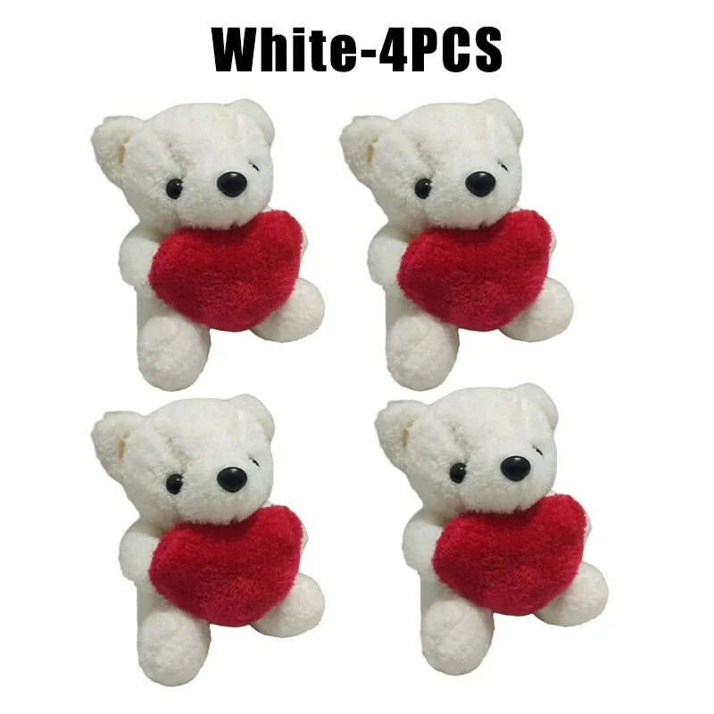 1 3 6pcs 20cm Heart Teddy Bear Plush Cuddly Stuffed Animal Holding Valentine S Day Christmas Gift