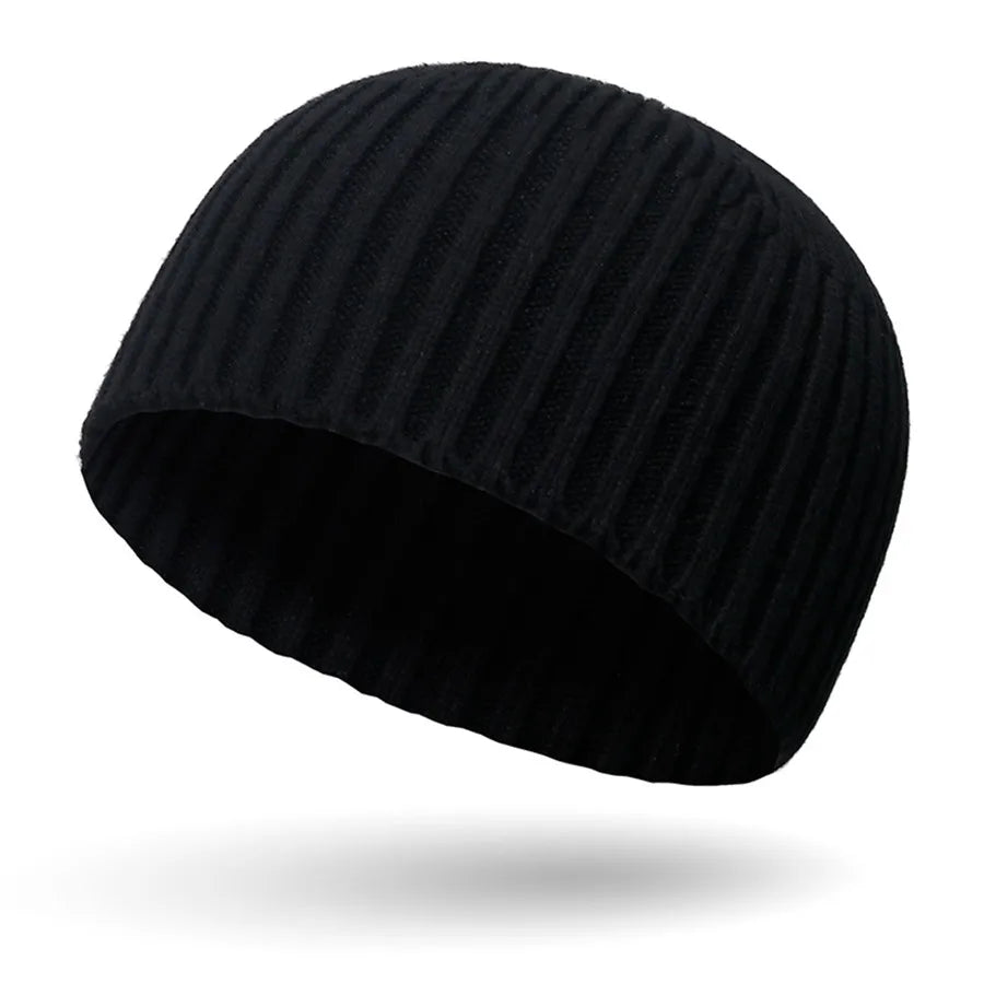 Ribbed Knit Beanie Hat Hip-Hop Style Warm Winter Skull Cap