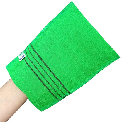 Exfoliating Bath Pad Towels Set Korean Italy Asian Washcloth Body Scrub Shower Soft Polyester Cotton