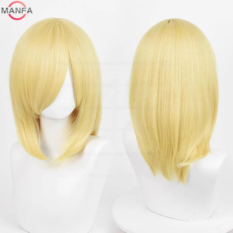 Anime Cosplay Wig - 40cm Medium Straight Wig with Bangs