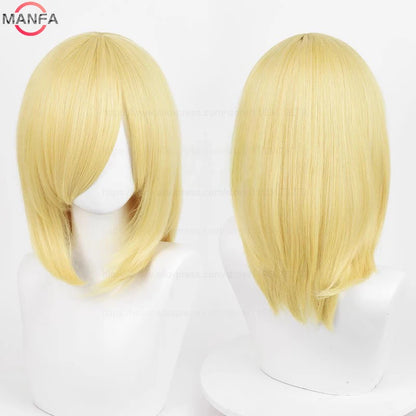 Anime Cosplay Wig - 40cm Medium Straight Wig with Bangs