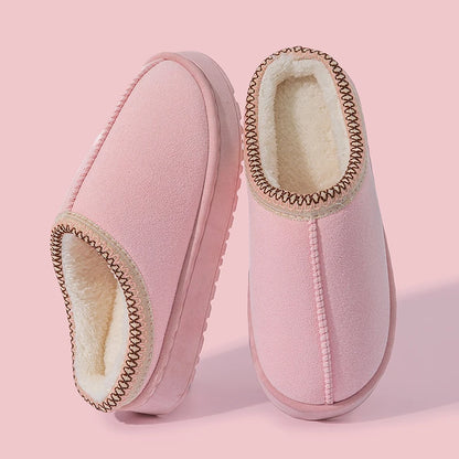 Women S Plush Slippers Winter Warm House Shoes Thick Eva Sole Indoor Outdoor Use Cozy Non-Slip