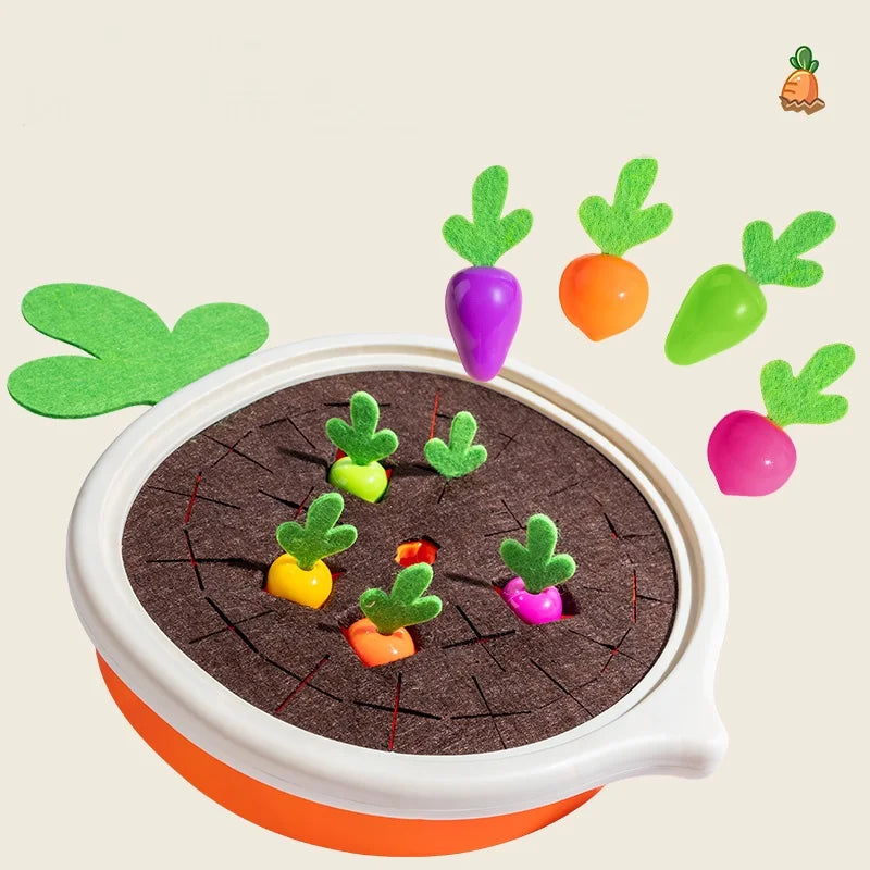 Montessori Pull Carrot Farm Toy for Toddlers