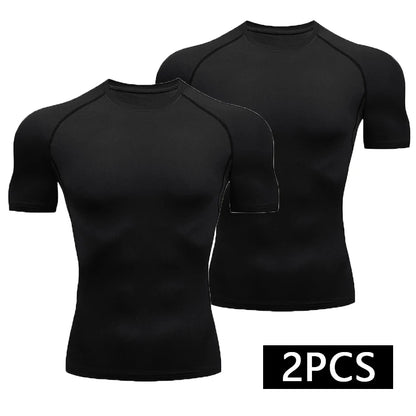 Men's Compression T-Shirts 2-Pack Quick Dry Sport Tops