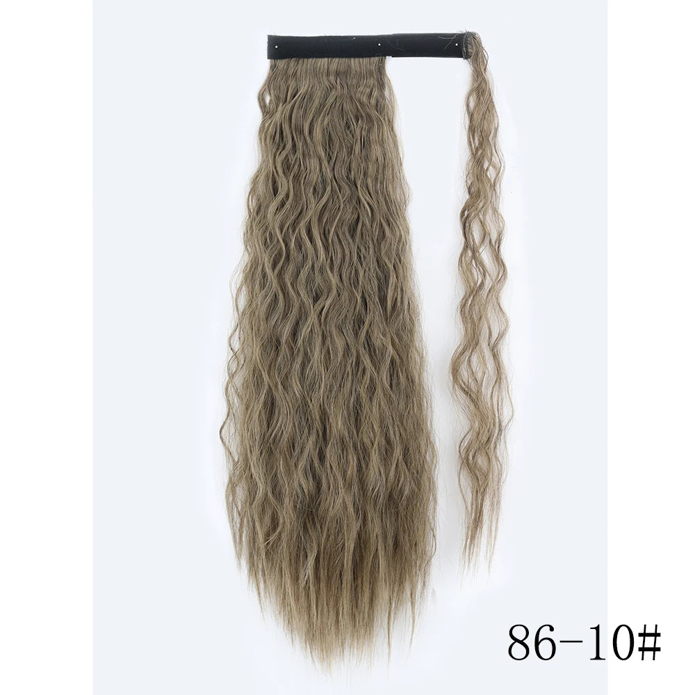 Wrap Around Ponytail Extension – Long Straight Synthetic Clip-In