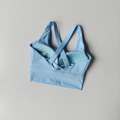 High-Impact Sports Bra with Fixed Removable Pads