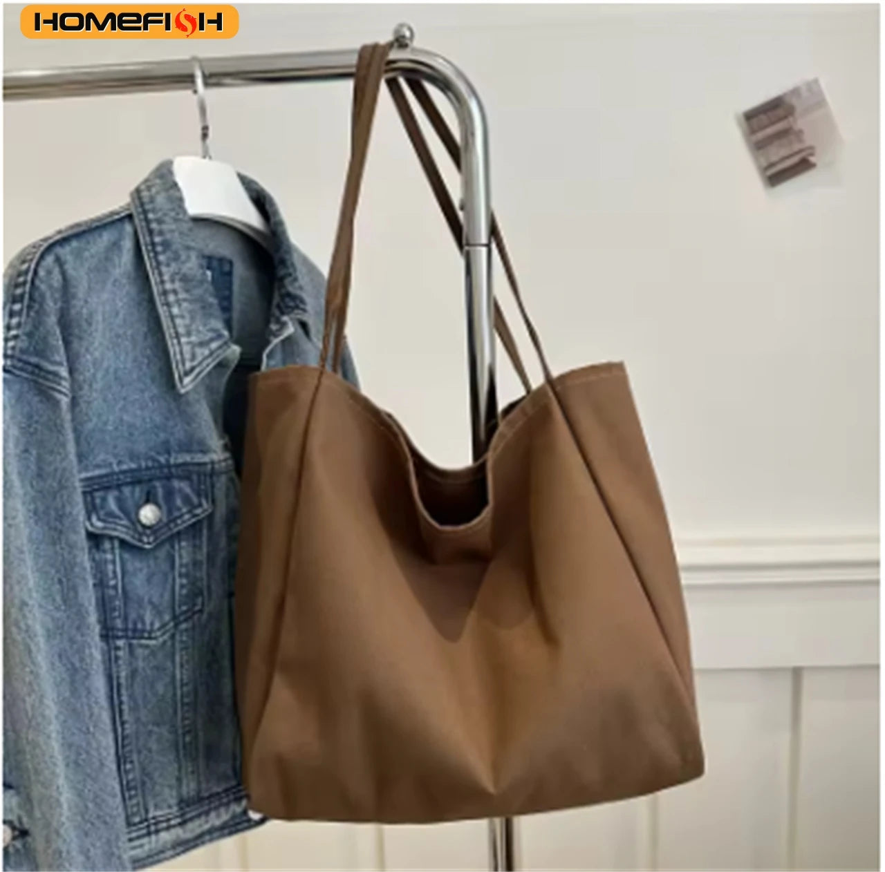 Women's Canvas Tote Bag – Large Shoulder Bag for Daily & Travel