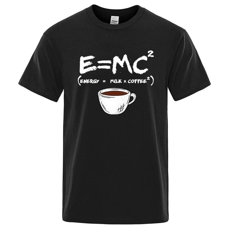 Energy Milk Coffee Graphic T Shirt Funny Casual Tee