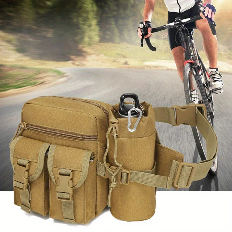 Tactical Waist Pack with Water Bottle Holder – Men's Outdoor Fanny Pack