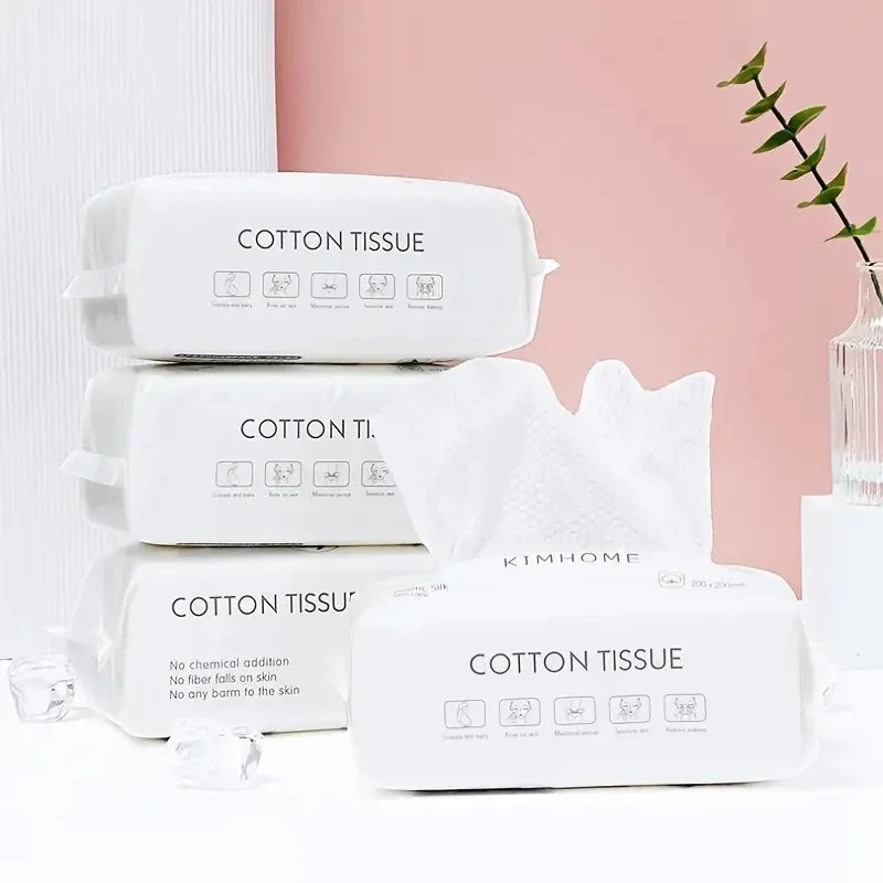 Disposable Cotton Face Towels – Soft Dry Wipes 50/100pcs
