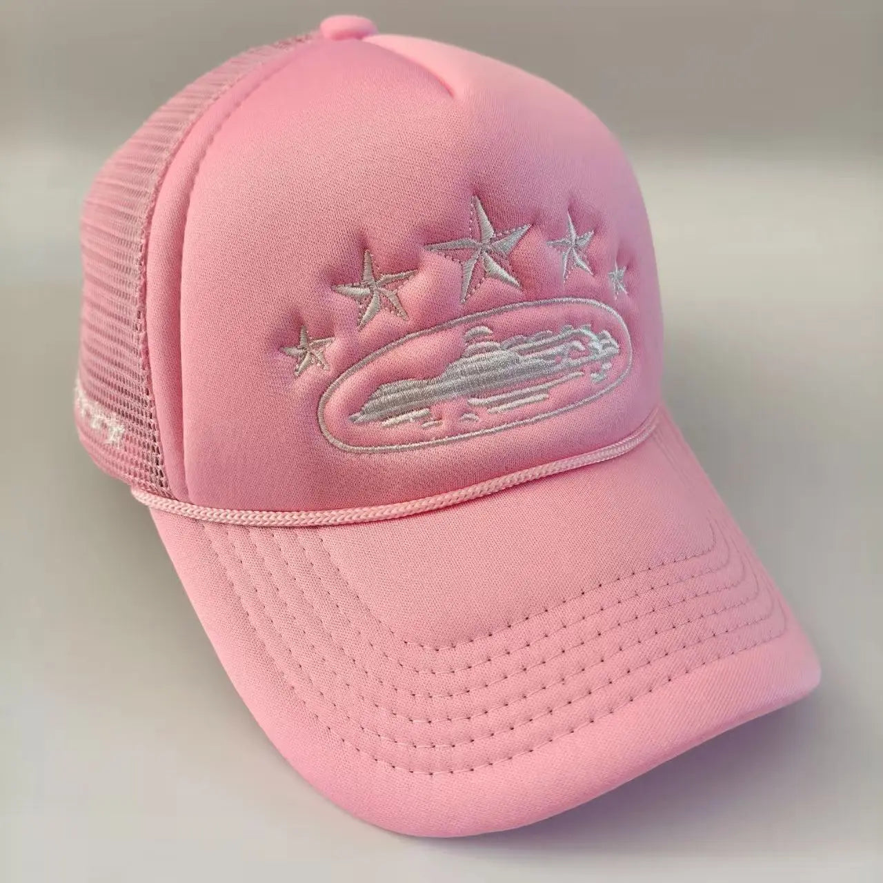 Star Embroidered Foam Trucker Cap – Adjustable Mesh Baseball Hat